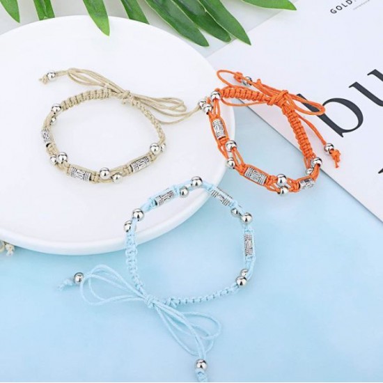 6 Pcs Summer Beach Surfer Anklet Bracelets For Women Men Adjustable Handmade Braided Rope Charms Boho String Bracelets 6 Pcs Summer Beach Surfer Anklet Bracelets For Women Men Adjustable Handmade Braided Rope Charms Boho String Bracelets